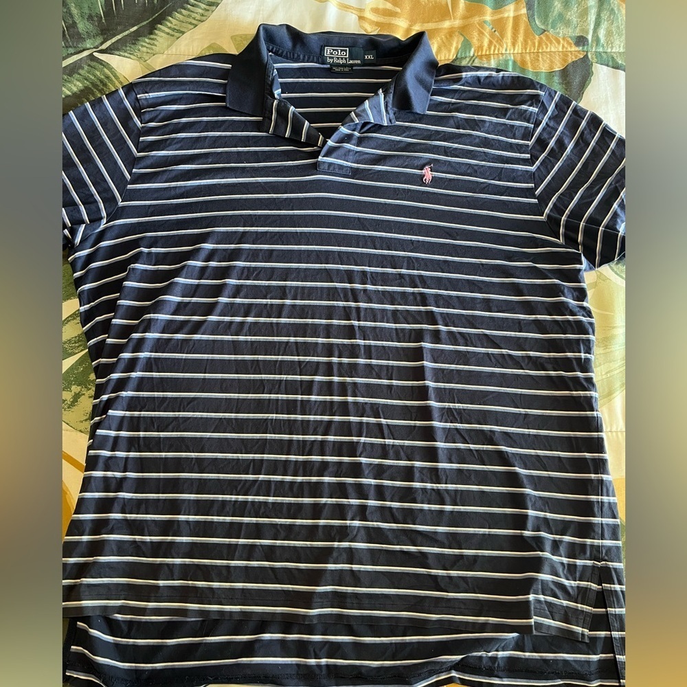 Striped Ralph Lauren short sleeve Polo shirt.